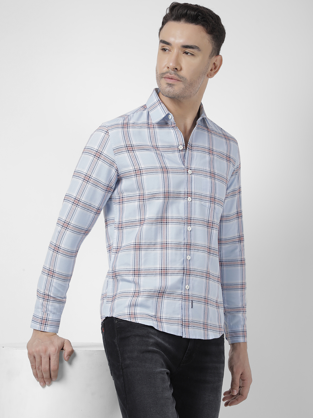 Numero Uno Men Checkered Blue Shirt